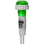 Bec martor LED, pe fir, 220V, verde, XD10-6