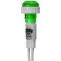 Bec martor LED, pe fir, 220V, verde, XD10-6