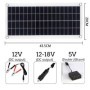 Panou solar monocrystalline, 12-18V - 100W