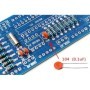 Kit DIY electronic, ceas si termometru, afisaj cu LED-uri, Alb