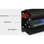 Invertor de tensiune, sinus pur, 12V - 220V, 1600W, afisaj LED-uri (voltmetru)