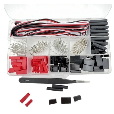 Set conectori 3 modele JST, SYP, penseta, tub termocontractabil pentru RC