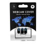 Protectie Webcam pentru laptop, telefon, tableta - set 3 buc, Negru