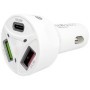 Incarcator auto, 12/24V - 5V/3,1A, incarcator QC (Quick Charge), 2x USB+Type-C - WGS-G35Y-DP