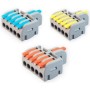 Set 9 conectori doza cu 1+5 poli pentru cabluri electrice, 0,2 - 2,5mm - 365-482