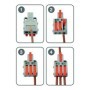 Set 9 conectori doza cu 1+3 poli pentru cabluri electrice, 0,2 - 2,5mm - 365-481