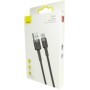 Cablu de date/incarcare, USB - Type-C, Baseus Cafule, izolatie textil, 3A, (Fast Charge), 1m - negru/gri