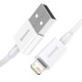 Cablu de date/incarcare, USB - iPhone Lightning, Baseus, 2,4A, (Fast Charge), 1m, alb -  BRA010678