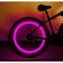 Set 2 capace valva cu LED roz pentru bicicleta, senzor de lumina si miscare