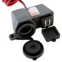 Priza bricheta auto cu intrerupator, auto/scuter/ATV, 2x USB, 5V/2A, suport de prindere