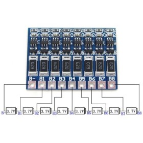 BMS echilibrare, balancer, pentru incarcare acumulator Li-Ion 8x18650, 8S