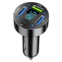 Incarcator auto, 12/24V - 5V/3,1A, incarcator QC (Quick Charge), 3x USB, 1x Type-C, voltmetru digital