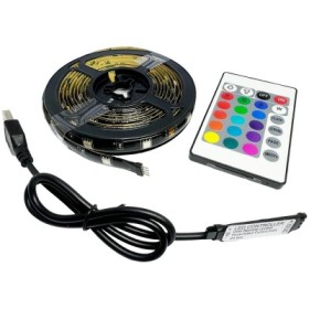 Banda LED RGB cu telecomanda, pentru TV/monitor, alimentare USB 5V, 3m - BL 500