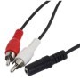 Cablu adaptor audio jack stereo 3.5mm mama - 2x RCA tata, 0.2m - AK267