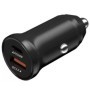 Incarcator, priza auto 12/24V, USB + Type-C, 5V/3A negru, WGS-P12 PRO