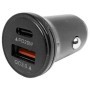 Incarcator, priza auto 12/24V, USB + Type-C, 5V/3A negru, WGS-P12 PRO