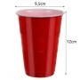 Joc de baut Beer Pong Flippy, 50 pahare, 3 mingi, material plastic, portabil, rosu, 21232