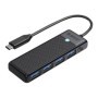 HUB USB 3.0, 3 porturi, interfata Type-C, Orico - PAPW4A-C3-015-BK-EP