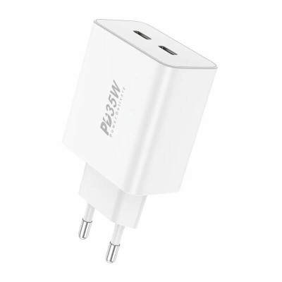 Incarcator retea, QC (Quick Charge), PD-12, 2xType-C, 5V/3A, 35W, Foneng EU50, alb - EU50