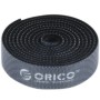 Organizator cabluri, velcro, 1m, negru, CBT-1S-BK