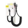 Cablu de date/incarcare cu arc spiralat, USB - Type-C, Baseus Spring, 2A, 1m, negru, CATSR-01