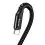 Cablu de date/incarcare cu arc spiralat, USB - Type-C, Baseus Spring, 2A, 1m, negru, CATSR-01