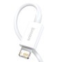 Cablu de date/incarcare, USB - iPhone Lightning, Baseus Superior Series, 66W, (Fast Charge), 1m, alb, CALYS-A02