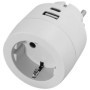 Prelungitor adaptor stecher priza, USB A + Type C 5V/ 3,4A, 17W, 240-801