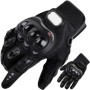 Manusi moto, marimea XL, material cauciucat, negru, prindere cu velcro