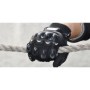 Manusi moto, marimea XL, material cauciucat, negru, prindere cu velcro