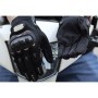 Manusi moto, marimea XL, material cauciucat, negru, prindere cu velcro