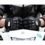 Manusi moto, marimea XL, material cauciucat, negru, prindere cu velcro