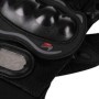 Manusi moto, marimea XL, material cauciucat, negru, prindere cu velcro