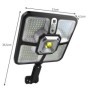 Reflector, lampa solara, 220 LED-uri SMD, 1 COB, senzor PIR, 3 moduri de lumina, telecomanda, acumulator - Izoxis 22736