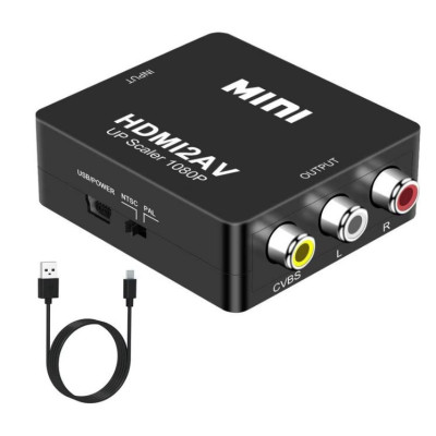 Convertor/adaptor, analog/digital, AV - HDMI mama, HD 720/1080P