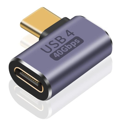 Adaptor USB 4.0 Type C - Type C la 90 grade, indoire laterala