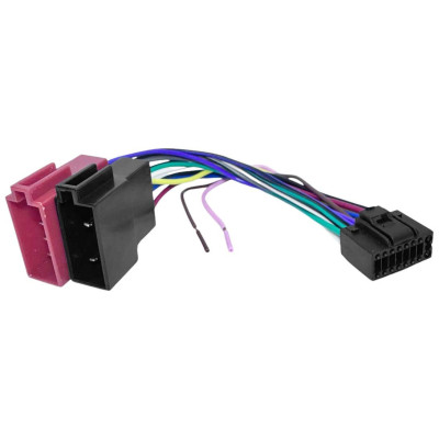 Cablu conector auto cu mufa ISO, JVC 16 pini - model 2