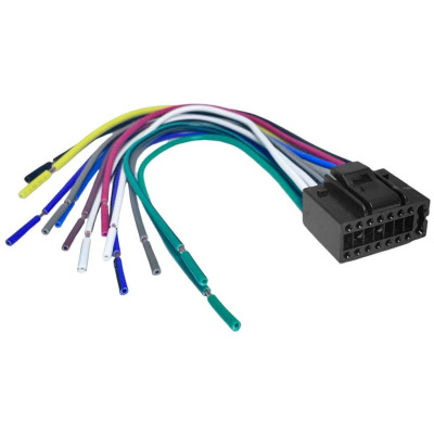 Cablu conector auto cu mufa ISO, JVC 16 pini - model 3