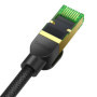 Cablu de retea Ethernet, UTP, Gigabit, 40Gbps, CAT 8, RJ45, tata - RJ45, tata, 1,5m, impletit, Baseus - B0013320C111-02