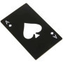 Deschizator sticle, forma carte de poker, 8.5x5.5cm, negru