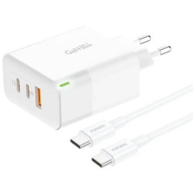 Incarcator retea, Gan65, 65W, 2x USB-C, 1x USB A + cablu USB-C la USB-C, 1m - Foneng GAN65