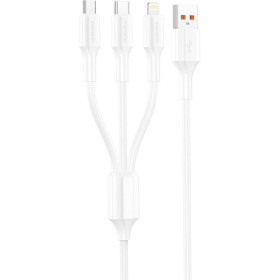 Cablu de date/incarcare, 3 In 1, USB A - Type-C, Lightning, Micro USB, 3A, 1.2m - Foneng XS01