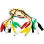 Set 10 cablu tester cu cleme crocodili, 45cm