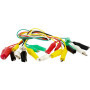 Set 10 cablu tester cu cleme crocodili, 45cm