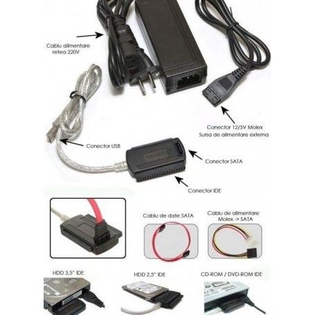 training Beak Pronounce Adaptor extern, USB - HDD 2,5''/ 3,5''