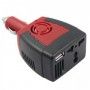 Invertor 12V-220V, 150 W, alimentare bricheta auto , USB - 1