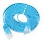 Cablu retea UTP plat, CAT 6 , albastru, mufat 2 x RJ45, 1M - 4