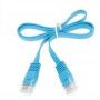 Cablu retea UTP plat, CAT 6 , albastru, mufat 2 x RJ45, 1M - 5