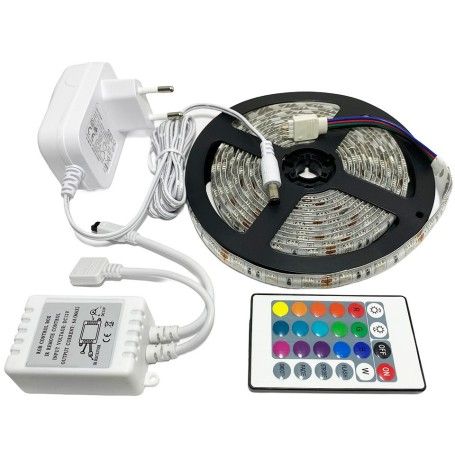 Kit banda LED RGB, cu 180 LED-uri, SMD, rezistenta la umiditate, 3ml - 405-203