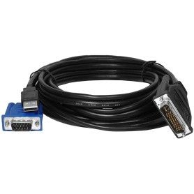 Cablu DVI-I (Dual Link), tata - VGA, tata, USB, tata